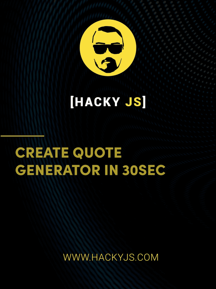 Create quote generator in 30 seconds